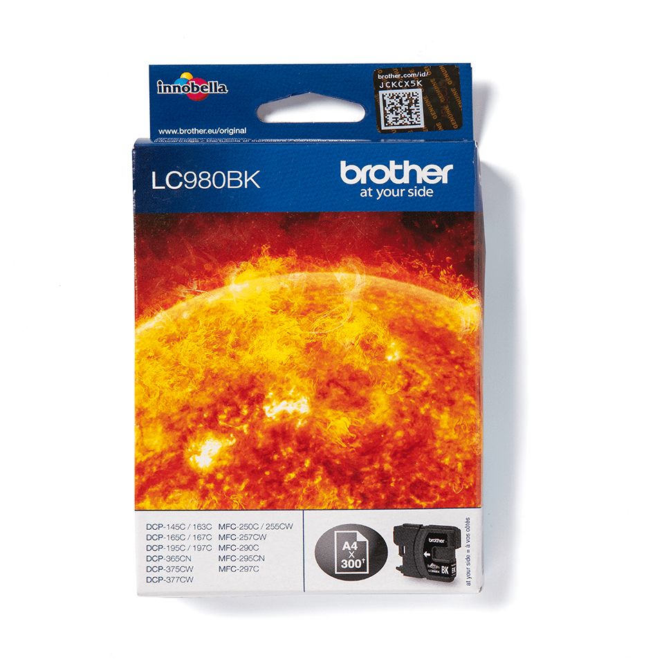 Brother LC-980BK Zwart - Originele inktcartridge - 300 pagina's