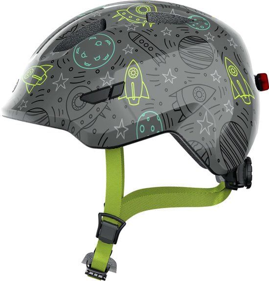 Abus Smiley 3.0 LED - Fietshelm Kinderen - Grey Space - M (50-55 cm)