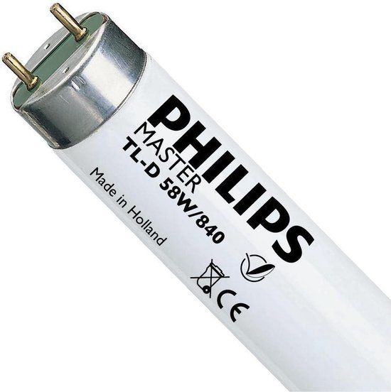Philips TL-lamp - 58W - 151cm - G13 - 4000K - Koel wit licht - Dimbaar