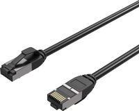Patchkabel Flexline® Patchkabel CAT. 8.1 U/FTP PIMF, extra dünn TPE schwarz 0,25m