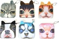 ADAR Portemonnees met chat et chien, mix