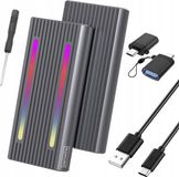 Zenwire 2808SN M.2 NVME PCIE SATA NGFF USB-C 3.1 10 Gb/s Behuizing - Zilver LED