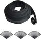 Bordure de jardin Bordure flexible en plastique 10 mètres de longueur 10 cm de hauteur Avec 30 ancres de sol Convient pour les bordures et les pelouses Noir