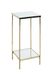 HAKU Bloemzuil messing, Metaal, spiegel 5 mm - Maat: B 28 cm x H 66 cm x D 28 cm, Stijl: Art Deco