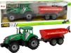 LEAN TOYS Tracteur vert avec remorque rouge Fractal Drive