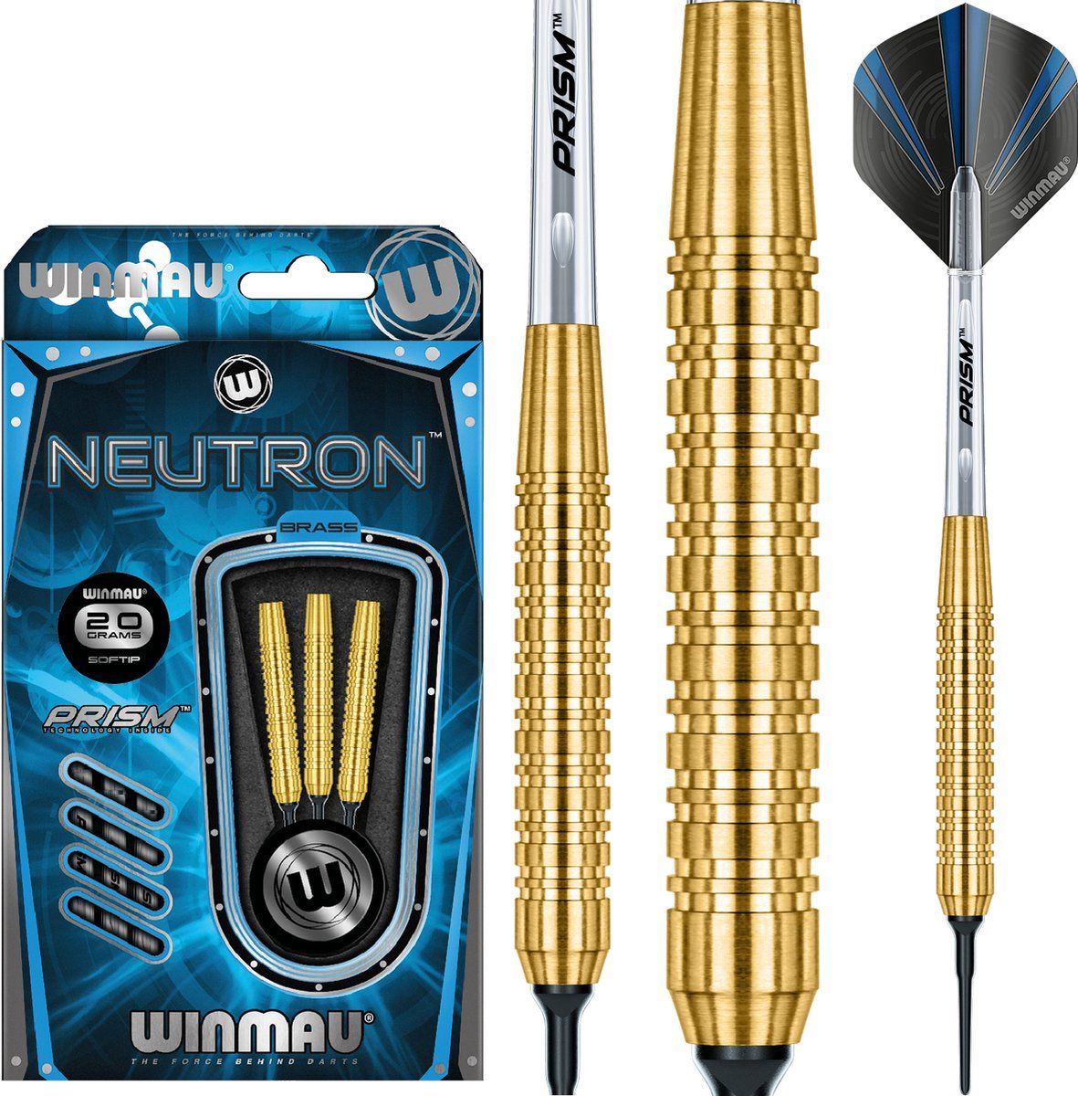 WINMAU - Neutron Dartpijlen Professioneel - 18g Barrel/20g Full Weight Soft Tip