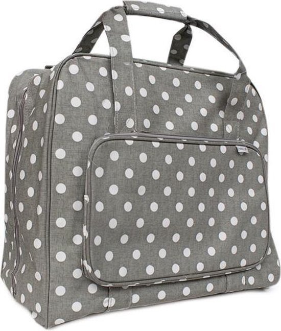 Hobby Gift Naaimachine Tas Grey Linen Polka Dot