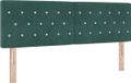vidaXL Hoofdbord donkergroen 144 cm fluweel