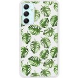 Samsung Galaxy A34 Verstevigd hoesje met sublimatie bedrukking, compatibel met Feuilles de monstera