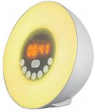 Grundig Wake-Up Light met FM-Radio - Lichtwekker met Simulatie van Zonsopgang - Digitale Licht Wekker met 10 Natuurlijke Geluiden en Kleurenverlichting - Inclusief Snooze- en Timerfunctie