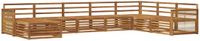 vidaXL Hoek loungeset 7-zits Naturel Massief Acacia Hout