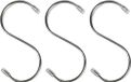 Benson S-Haak Plat 70 mm - Roestvrij en Stevig - 3-Delig Set