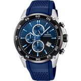 Festina F20330/A Heren Polshorloge Chronograaf Blauw/Zwart Siliconen/Staal