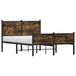 Maison Exclusive Lit design en métal, finition chêne fumé, sans matelas, dimensions 120x190 cm