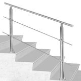 Merkloos / Sans marque HITGROW SP. Z O.O. Trapleuning 150 cm RVS zilverkleurig