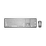 MediaRange MROS135 Toetsenbord en Muis Set - RF Draadloos - QWERTZ Duits - Zilver/Wit