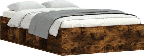 vidaXL Bedframe - Gerookt Eiken - 120x190 cm