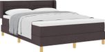 Maison Exclusive - Lit boxspring avec matelas, brun foncé, 200 x 140 cm, rembourré