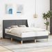 Maison Exclusive Lit exclusif - Structure de lit avec tête de lit, gris foncé, 137 x 190 cm, revêtement en tissu