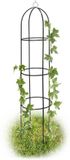 Relaxdays Rankhulp Obelisk - Metaal - Rozenboog - Tuindecoratie - 190 cm - Donkergroen