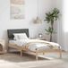 Maison Exclusive - Cadre de lit, marron et gris foncé, 80 x 200 cm, pin massif
