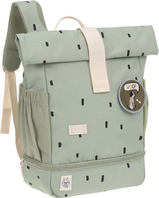 Lässig Mini Rolltop Backpack - Happy Prints light olive - Kinderrugzak
