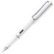 LAMY safari white - Vulpen met ergonomische greep & gepolijst stalen penpunt in maat EF - ideaal voor schrijven en kalligrafie - inclusief LAMY T 10 blauwschrijvend patroon - Rechtshandig