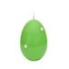 Handgemaakte Cereria Di Giorgio Handgemaakte kaars in eivorm, hoogte 16 cm, met decoratieve madeliefjes, brandduur tot 100 uur, lichtgroen
