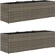 vidaXL Plantenbakken met 3 potten 2 st 105x30x32 cm poly rattan grijs