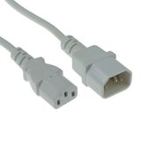 ACT Cordon d'alimentation C13 - C14 Blanc 0,6 m