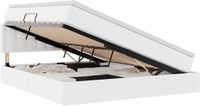 vidaXL - Opbergbed met matras, puur wit, 160 x 200 cm, kunstleer