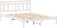 vidaXL Bedframe Wit Massief Grenenhout 120x200 cm