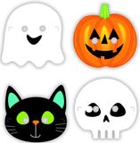 Amscan Masker Halloween Friends 16 x 23 cm Wit/zwart 8 stuks