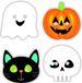 Amscan Masker Halloween Friends 16 x 23 cm Wit/zwart 8 stuks