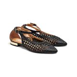 GIOSEPPO DELL Ballerina's voor dames met fijne kant, blauw, Zwart, 38 EU