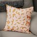 Bonamaison Decoratieve kussenhoes oranje en gebroken wit, 43x43 cm