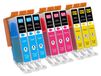 Canon 520 521 Cartouches d'encre Compatibel met Canon - 9 Stuks