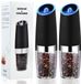 NCD E-Commerce Handel GmbH Set de 2 moulins à sel et à poivre électriques LED Acier inoxydable - Noir