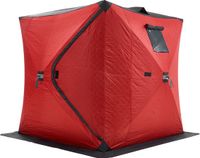Vevor 3-4 Persoons Visparaplu Campingtent Ijsvissen Tent 1,8x1,8x2m Rood, Zwart