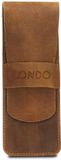 Londo Echt leren pen- en etui met envelop – Etui, schrijftas voor kantoor en reizen