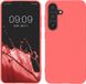 kwmobile telefoonhoesje geschikt voor Samsung Galaxy S25 - Back cover in neon koraal