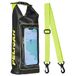 Pelican Marine - IP68 waterdicht telefoonhoesje/hoesje (normale grootte) - drijvend waterdicht telefoonhoesje, Zwart/Hi Vis Geel, 2L US, waterdicht, roll-top, robuust