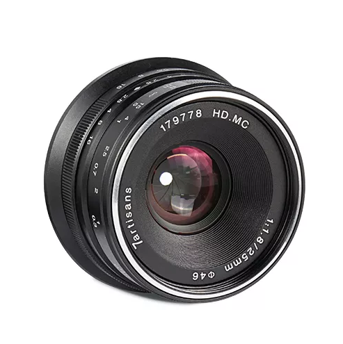 7artisans 25mm f/1.8 Lens - Micro Four Thirds - Black