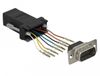 Delock 66166 Adaptateur de câble Sub-D vers RJ45 Noir, Acier inoxydable