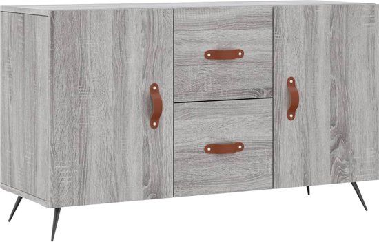 vidaXL Dressoir 100x36x60 cm Bewerkt Hout Grijs Sonoma Eikenkleurig