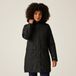 Regatta Sabinka II Parka Jacket With Fur Trim For Women Black, Size: 42