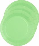 Santex Feest gebaksbordjes - mintgroen - 10x - karton - 17 cm - rond