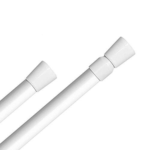 AYNEFY Douchegordijnstang, telescopisch, 105-200 cm, wit