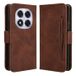 Xiaomi Étui portefeuille Xiaomi Redmi Note 14 Pro 5G/14 Pro+ 5G/Poco X7 Porte-Cartes - Marron