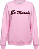 &Co Woman LE MARAIS sweater met tekst - lichtroze